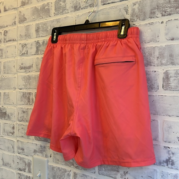 Third Wave Mens Compression Lined 5" Swim Trunks - Coral Pink Pocket Size Medium - Picture 8 of 9